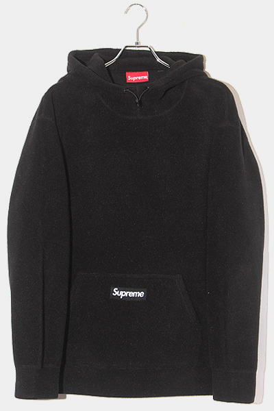 Supreme シュプリーム SIZE:XL Polartec Hooded Sweatshirt ポーラテック フーデッドスウェットシャツ XLarge BLACK ブラック /● メンズ