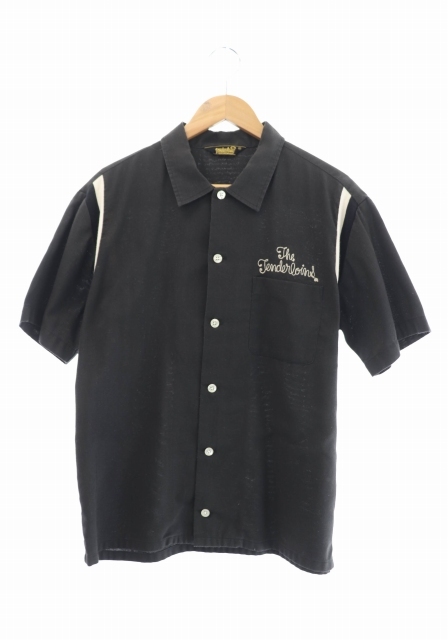 テンダーロイン TENDERLOIN T-BOWL SHT ロゴ 刺繍 ボーリング シャツ 半袖 S 黒 チャコール 231029 メンズ