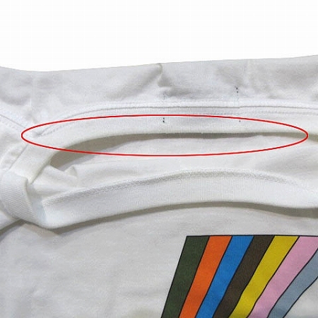 ポールスミスジーンズ Paul Smith JEANS Tシャツ 半袖 プリント クルーネック 白 ホワイト S メンズ_画像6