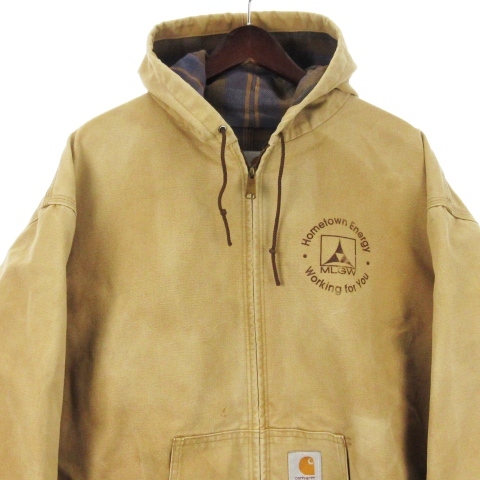 新発売】 カーハート carhartt メンズ ベージュ 裏チェック ジップ