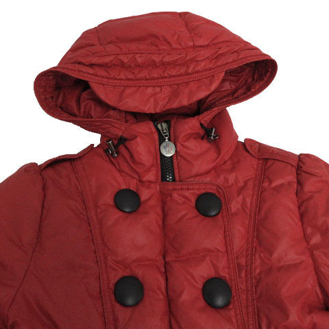 モンクレール MONCLER ダウンジャケット フーディー ロゴワッペン ダブルジップ ダウン80％ レッド 赤 128 キッズ_画像2