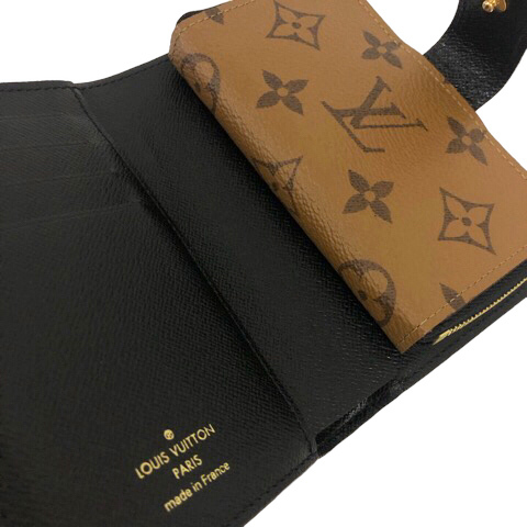 ルイヴィトン LOUIS VUITTON M69432 ポルトフォイユ ジュリエット モノグラムリバース 二つ折り財布 ウォレット 茶 黒 レディース_画像6