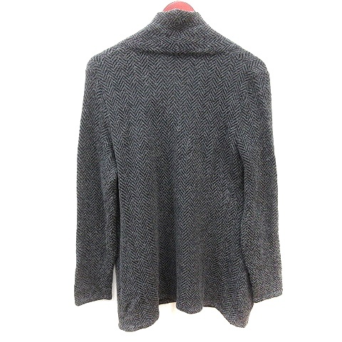 ke- tea ki width ta spool K.T KIYOKO TAKASE knitted cardigan topa- herringbone pattern long sleeve 9 gray /AU lady's 