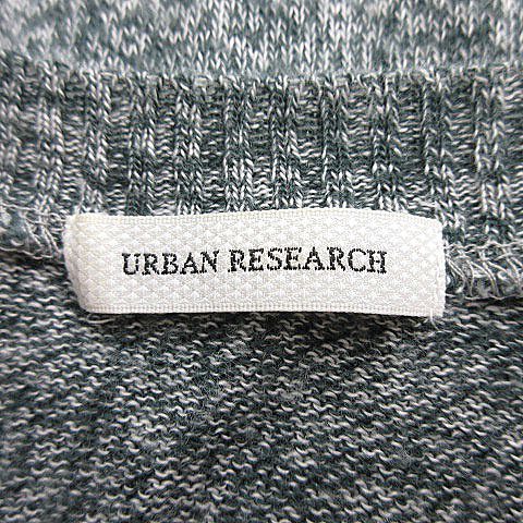 アーバンリサーチ URBAN RESEARCH ニット カットソー 七分袖 ラウンドネック アシンメトリー ワイド 薄手 無地 F 緑 グリーン トップス レ_画像7