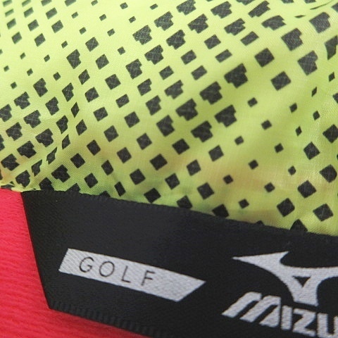 ミズノ MIZUNO GOLF ゴルフ ジャケット 中綿 ジャンバー ジップアップ 総柄 裏起毛 蓄熱 ブレスサーモ 黄 黒 蛍光 イエロー ブラック XL_画像9