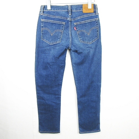 リーバイスプレミアム Levis PReMIUM BORROWED FROM THE BOYS デニム パンツ ジーンズ ストレッチ 24 ブルー ダメージリペア kz6209 レディ_画像4