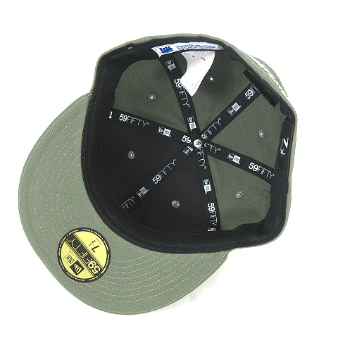 アンディフィーテッド UNDEFEATED NEW ERA 59FIFTY CAP ロゴ 刺繍 ニューエラ キャップ 帽子 カーキグリーン系 7 1/2 59.6cm メンズ_画像7