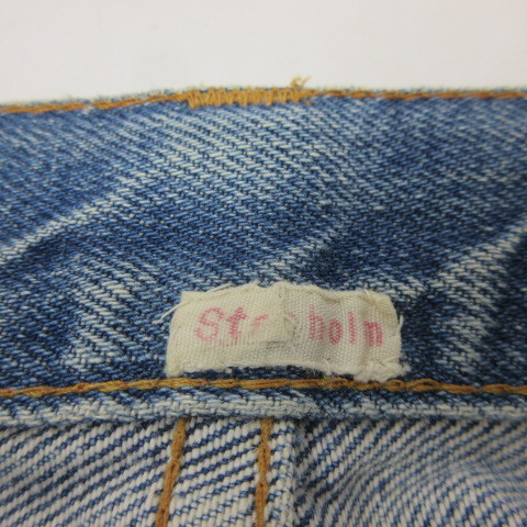 リーバイス Levi's 646 刻印6 デニム フレア ベルボトム クラッシュ ライトブルー 実寸W30 L31 STK メンズの画像9