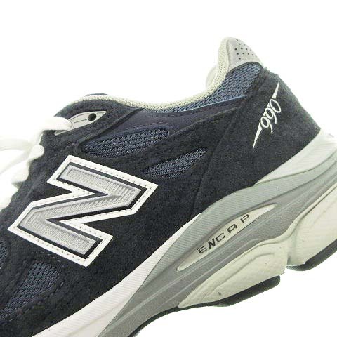 未使用品 ニューバランス NEW BALANCE M990 NB3 スニーカー スエード × メッシュ ローカット ENCAP USA製 26.5cm 紺 ネイビー メンズ_画像6