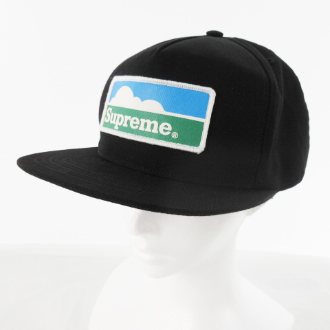 シュプリーム SUPREME 18AW Horizon ホライゾン ロゴ キャップ 帽子 黒 ブラック メンズ