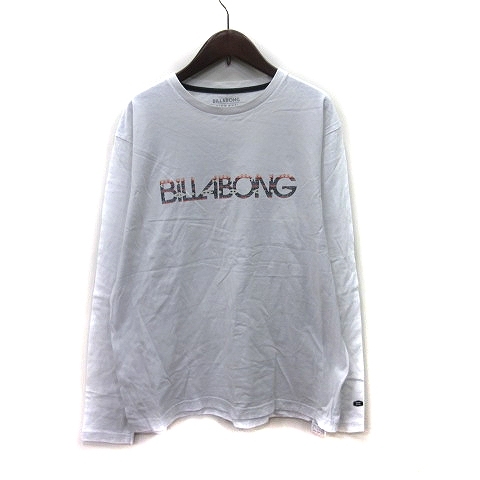 ビラボン BILLABONG Tシャツ カットソー 長袖 L 白 ホワイト /YI メンズ_画像1