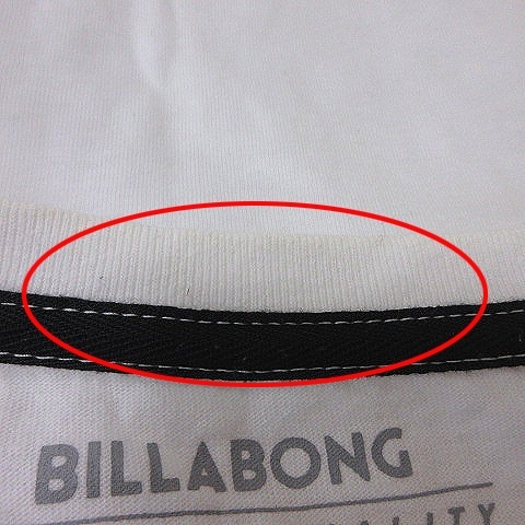 ビラボン BILLABONG Tシャツ カットソー 長袖 L 白 ホワイト /YI メンズ_画像6