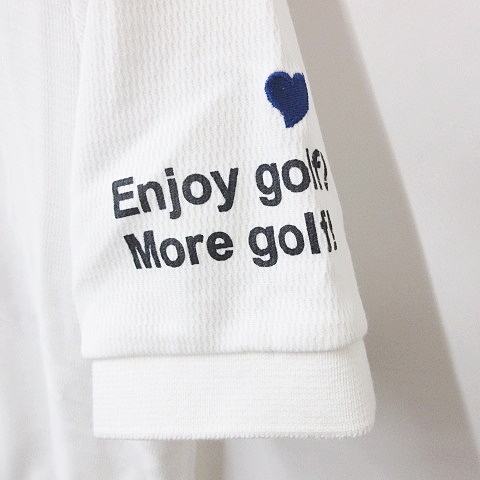 パーリーゲイツ PEARLY GATES ゴルフ ポロシャツ 半袖 2022年モデル ロゴ プリント 白 ホワイト 4 メンズ_画像7