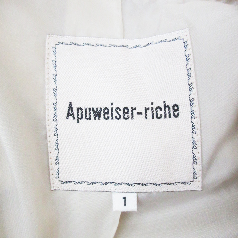  Apuweiser-riche тренчкот весеннее пальто длинный длина раунд цвет двойной кнопка ремень имеется 1 бежевый /FF3 женский 