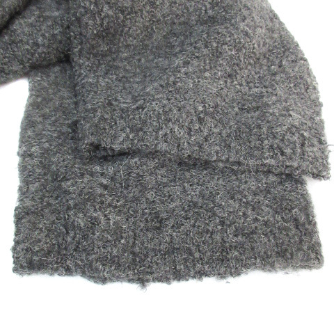a-ruene-enRNA-N knitted sweater . minute sleeve round neck wool . alpaca . oversize M. gray /FF33 lady's 