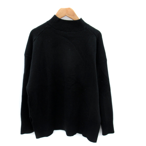  Te chichi Te chichi knitted sweater long sleeve high‐necked plain oversize F black black /SY30 lady's 