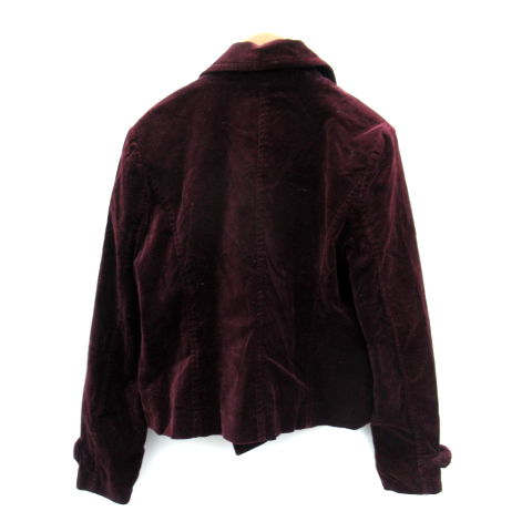  I I.M ke- Michel Klein iiMK tailored jacket велюр жакет средний длина двойной кнопка общий подкладка 40 бордо женский 