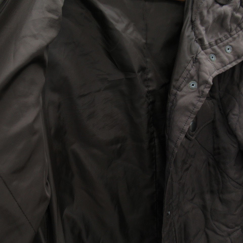  щелочь alcali стеганная куртка длинный длина воротник-стойка одноцветный темно-коричневый /SY11 женский 