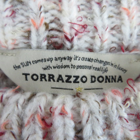 トラッゾドンナ Torrazzo Donna ニット セーター 長袖 ハイネック ウール混 オフホワイト /YK35 レディース_画像4