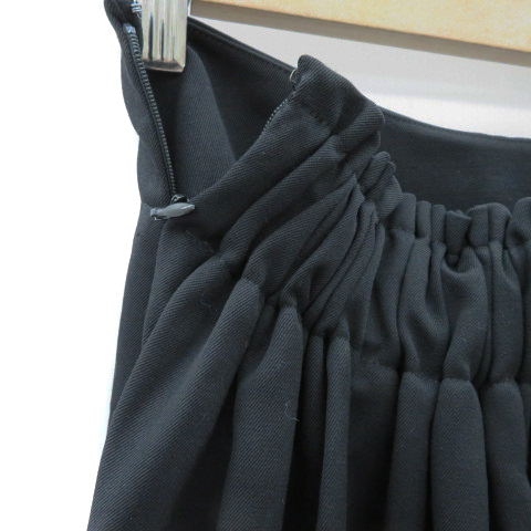  tiger te.i-ruTraduire flair skirt long height maxi height plain wool 34 black black /YK17 lady's 