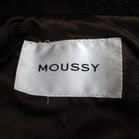 Moussy moussy Пальто Честерфилд длинный длина одноцветный шерсть 1 чай Brown /SY8 женский 
