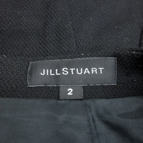 ジルスチュアート JILL STUART フレアスカート ひざ丈 ウール混 2 ブラック 黒 /MS34 レディース_画像5