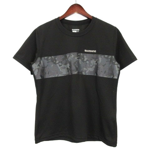 シマノ SHIMANO Tシャツ 半袖 フィッシングウェア プリント ブラック M 231012E メンズ_画像1