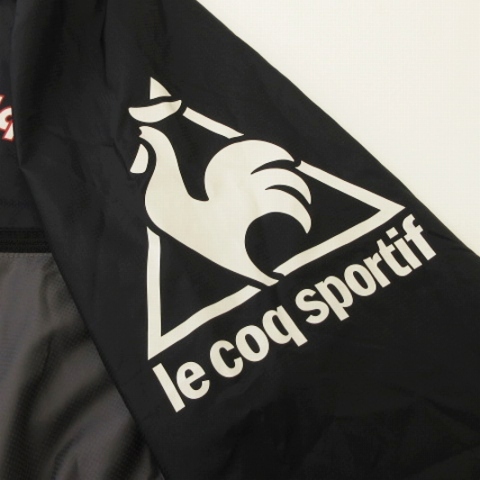  Le Coq s Porte .fle coq sportif ветровка жакет Zip выше принт черный серый O внешний #ECS мужской 