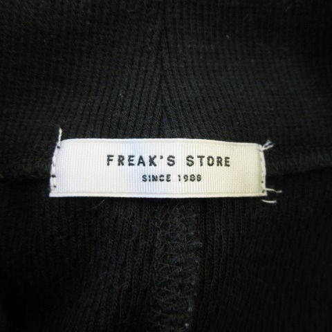 フリークスストア FREAKS STORE カットソー ハイネック 長袖 オーバーサイズ ヘムデザイン F 黒 ブラック /AO8 ☆ レディース_画像6