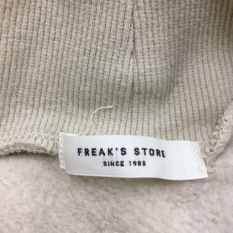 フリークスストア FREAKS STORE トレーナー スウェット プルオーバー タートルネック 無地 裏起毛 長袖 F ベージュ レディース_画像5