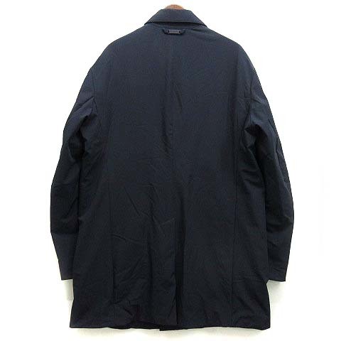 エンポリオアルマーニ EMPORIO ARMANI パデット ストレッチ ステンカラー コート 中綿 OVER JACKET ネイビー 紺 52 6Z1L73 1NWFZ 美品_画像2