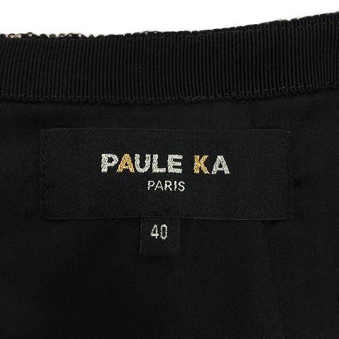  paul (pole) kaPAULE KA юбка шт. форма Mini твид style общий рисунок шерсть 40 чёрный белый черный белый женский 