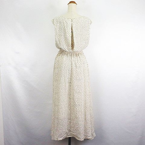  unused goods Nice Claup natural kchu-ru One-piece tunic no sleeve long height total pattern F ivory *EKM lady's 