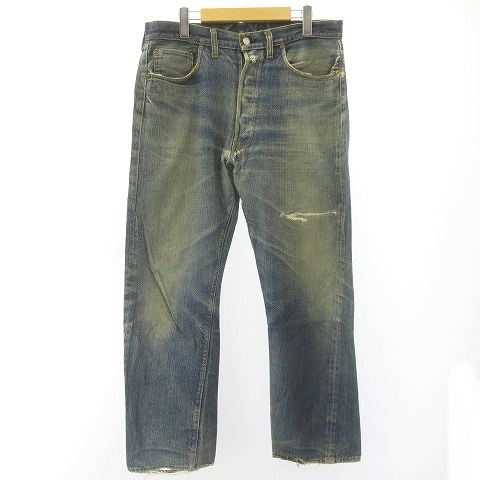 リーバイス Levi's 501 70's デニム 66前期 赤耳 刻印6 インディゴ 実寸W34/L30 STK メンズ_画像1