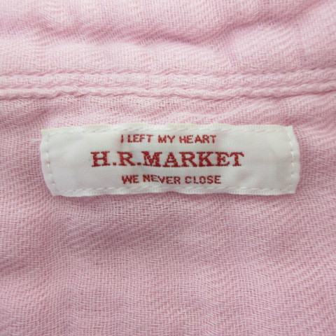  Hollywood Ranch Market HOLLYWOOD RANCH MARKET pink shirt long sleeve gauze ground cotton pink 1 approximately S STK men's 