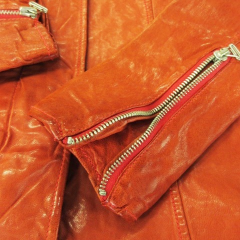  Moussy moussy jacket leather Rider's no color mountain sheep leather go-tos gold 2 orange /AH24 * lady's 
