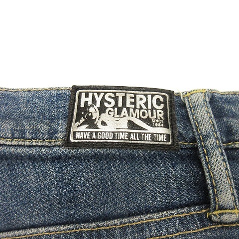 ヒステリックグラマー HYSTERIC GLAMOUR 0161AP13 デニムパンツ ジーンズ リペア加工 スキニー コットン インディゴブルー 青系 S ■GY01_画像5