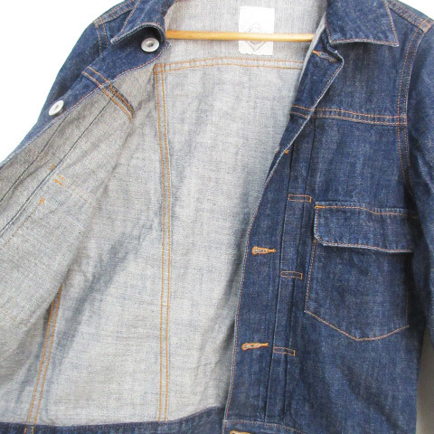  Urban Research Denim jacket G Jean denim jacket middle height turn-down collar F indigo blue navy blue navy /FF20 lady's 