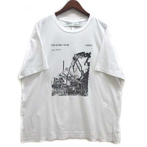 オフホワイト OFF WHITE フォトグラフィック プリント Tシャツ 半袖 オーバーサイズ ホワイト 白 S OMAA038F19185013 ☆AA★ メンズ_画像2