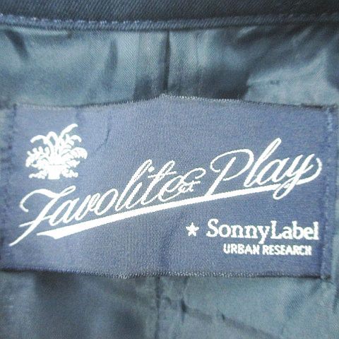 アーバンリサーチ サニーレーベル URBAN RESEARCH Sonny Label ロング丈 トレンチコート 38 ネイビー 紺系 ベルト ポケット 裏地 綿 コット_画像3