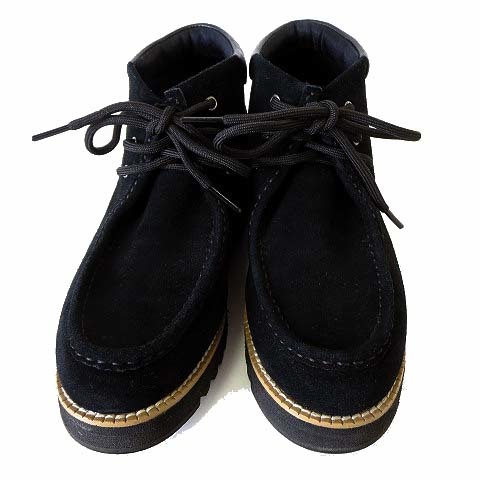 コールハーン COLE HAAN ゼログランド ZEROGRAND ブーツ シティ ウェッジ モック シューズ 靴 スエード レザー 23.0cm 黒 ブラック_画像7