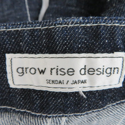 グローライズデザイン grow rise design デニムパンツ ジーンズ テーパードパンツ アンクル丈 無地 L ダークインディゴ /YK6 メンズ_画像5