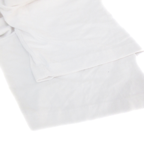 コンファーム CONFIRM Tシャツ カットソー 半袖 クルーネック ロゴプリント 透け感 M 白 グレー ホワイト /FF38 メンズ_画像5