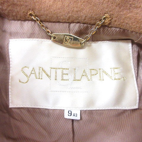 サントラピーヌ SAINTE LAPINE コート スタンドカラー ロング 総裏地 ウール カシミヤ混 9 茶 ブラウン /MN レディース_画像6