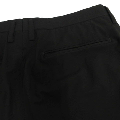 ジュンハシモト junhashimoto パンツ スラックス スリム 裾ダブル ストレッチ 日本製 ブラック 黒 2 メンズ_画像7