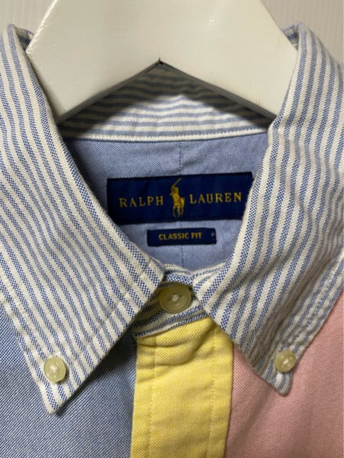 ラルフローレン RALPH LAUREN ボタンダウンシャツ クレイジーパターン M マルチカラー 長袖 トップス メンズ_画像4