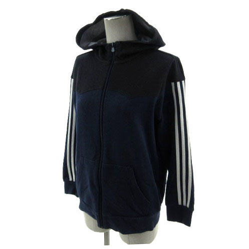  Adidas Neo adidas neo Parker Logo embroidery long sleeve Zip up 3ps.@ line cotton . color scheme bai color navy navy blue black white M