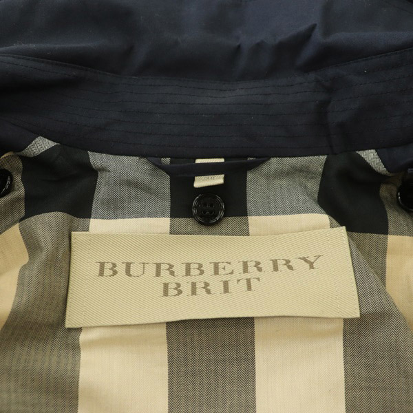 バーバリーブリット BURBERRY BRIT トレンチコート キルティングライナー 中綿ライナー ベルト付 40 紺 ネイビー /MY ■GY18 レディース_画像3