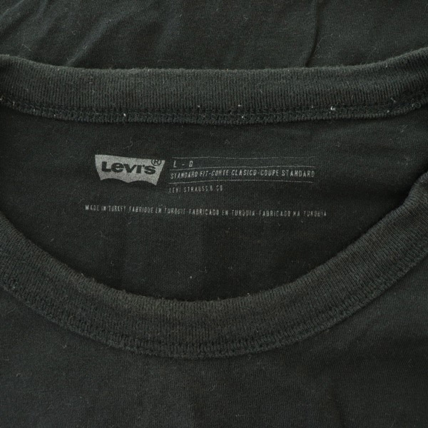 リーバイス Levi's Tシャツ 半袖 カットソー クルーネック プリント コットン L 黒 ブラック /MY ■GY99 メンズ_画像3