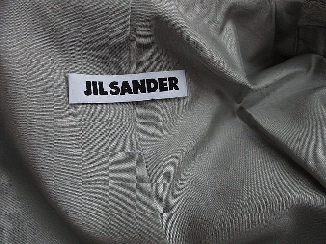 ジルサンダー JIL SANDER ジャケット テーラード 比翼 無地 ウール グレー 34 レディース_画像3